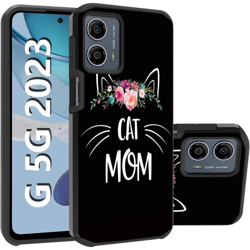 UNKNOWN  for Moto G 5G 2023 Case, 2 In 1 Hybrid Hard PC & Soft Silicone Heavy Duty Dual Layer Shockproof Full-Body