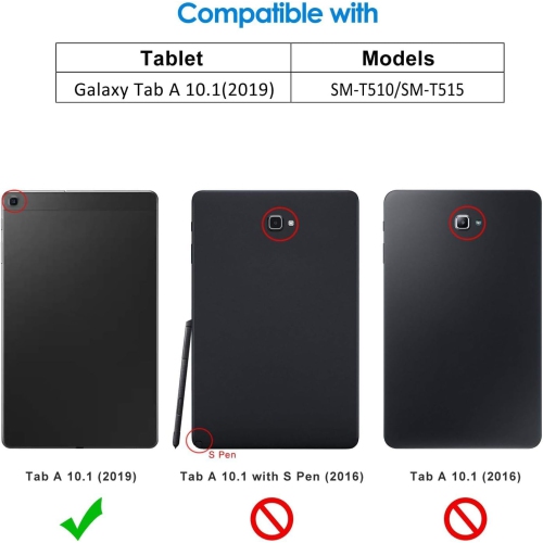 Case for Samsung Galaxy Tab 10.1 2019, Premium PU Leather Sunflower Shockproof Wallet Folio Cover