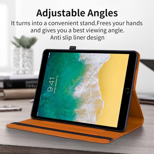 Case for Samsung Galaxy Tab 10.1 2019, Premium PU Leather Sunflower Shockproof Wallet Folio Cover