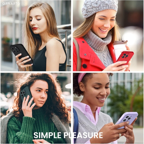 Compatible with iPhone 14 Pro Case, with 2 x Screen Protector Liquid Silicone Gel Rubber Cover [Full Body]