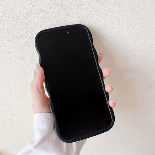 Compatible with iPhone 11 Case,Cute Curly Wave Frame Design Circle Camera Protection,Soft Slim Silicone