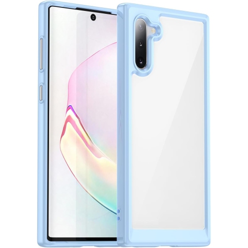 Image 1 de 5.. Étui de téléphone pour Samsung Galaxy Note 10 protection contre les chutes Étui rigide en acrylique transparent pare-chocs en TPUR souple[Guard de