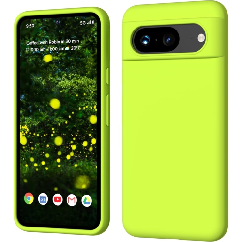 Compatible avec les étuis Pixel 8 5G, Slim Thin Liquid silicone, Full Body antichoc, Soft