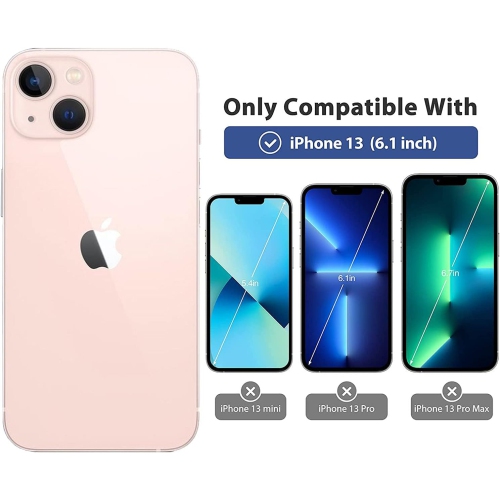 Pour iPhone 13, étui 6,1 po, joli carré, carré, carré, scintillant, léopard scintillant, silicone souple en polyuréthane thermoplastique