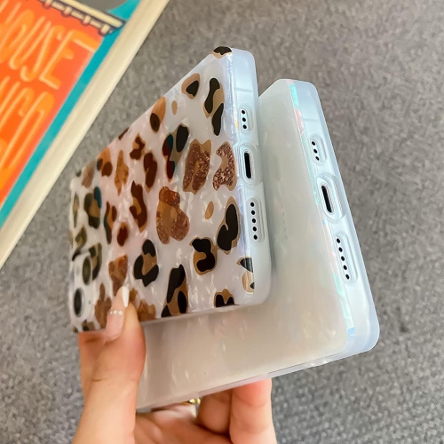 Pour iPhone 13, étui 6,1 po, joli carré, carré, carré, scintillant, léopard scintillant, silicone souple en polyuréthane thermoplastique