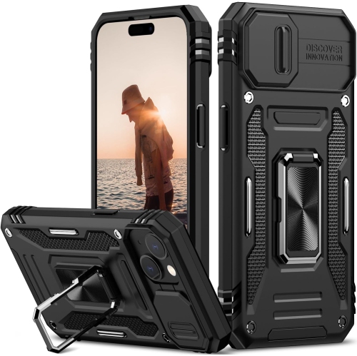 UNKNOWN  for Iphone 15 Case With Slide Camera Cover Drop Tested Military Grade Heavy Duty Protective Durable Sturdy