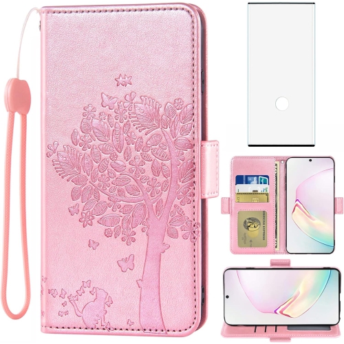 Image 1 of 5.. Compatible with Samsung Galaxy Note 10 Plus Glaxay Note10+ 5G Wallet Case and Tempered Glass Screen Protector