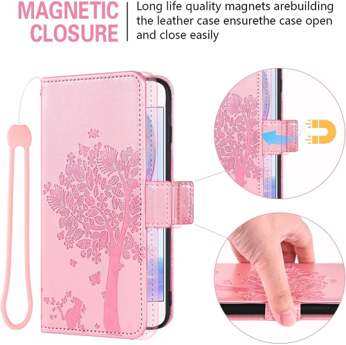 Compatible avec l'étui portefeuille Glaxay Note10+ 5G pour Galaxy Note 10 plus de Samsung et le protecteur d'écran en verre trempé