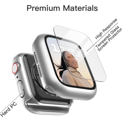 Case with Screen Protector Compatible with Apple Watch SE /Series 6 5 4 40mm, Overall Protective