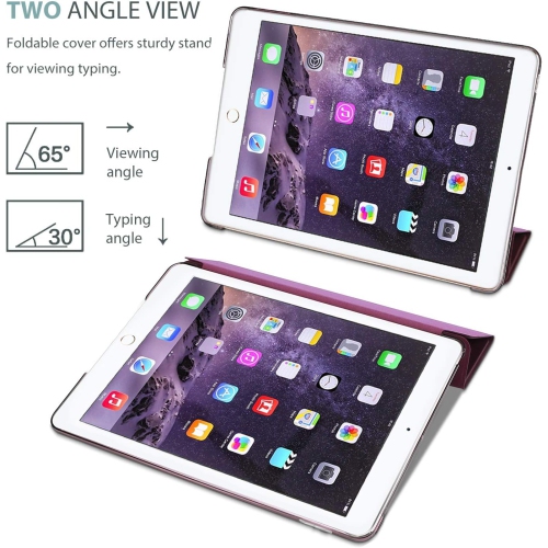 Smart Case for iPad Air 2 2014 A1566 A1567, Slim Lightweight Stand Protective Cover with Translucent Frosted