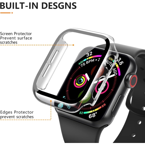 3 Pack Case for Apple Watch Screen Protector 42mm Series 3/2, Hard PC Full Protective Cover Apple Watch Case