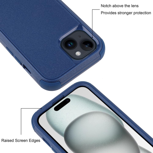 for iPhone 15 Plus Case, 3 in 1 Heavy Duty Drop Protection Full Body Rugged Shockproof/DustProof, Military