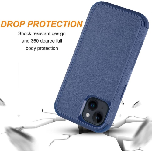 for iPhone 15 Plus Case, 3 in 1 Heavy Duty Drop Protection Full Body Rugged Shockproof/DustProof, Military