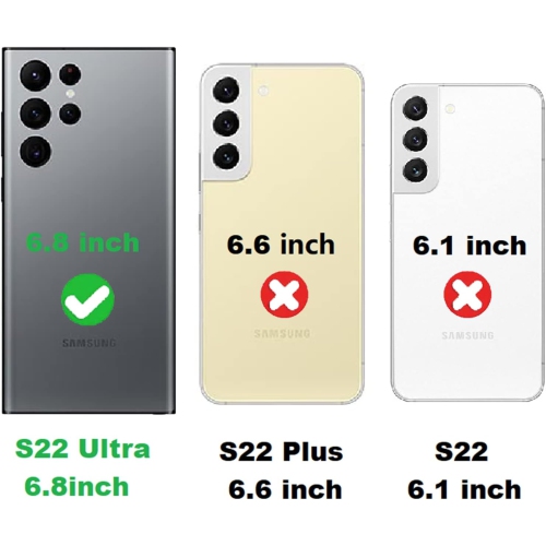 for Samsung Galaxy S22 Ultra Phone Case with Card Holder,Galaxy S22 Ultra Case for Women with Credit ID Card