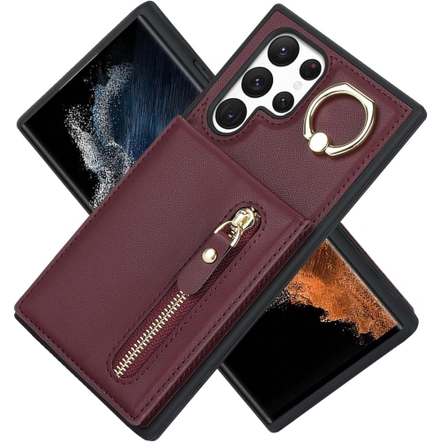 for Samsung Galaxy S22 Ultra Phone Case with Card Holder,Galaxy S22 Ultra Case for Women with Credit ID Card