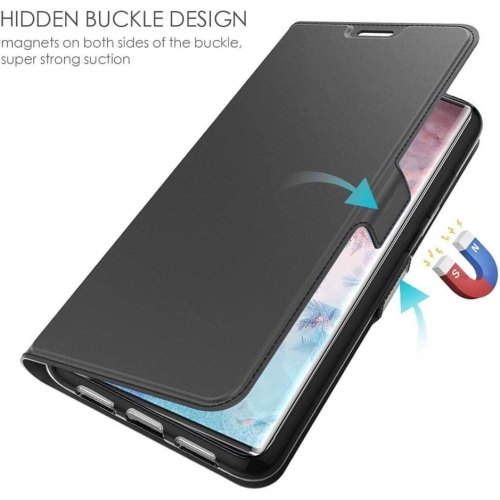 Étui protecteur à rabat mince en cuir avec porte-carte et fermeture magnétique pour Galaxy Note 10 de Samsung