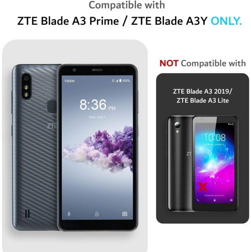 Dual Layer Fit Designed for ZTE Blade A3 Prime Case, [Merge] Heavy Duty Protection Slim Hard Shell Phone Case
