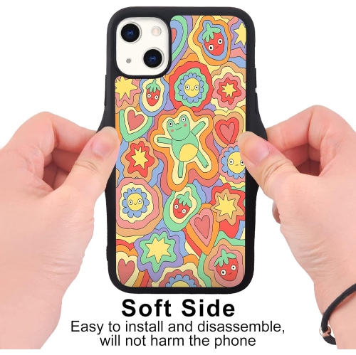 for iPhone 13 Pro Max Cute Case Girls Women Cartoon Frog Print Case Kawaii Design Shockproof Protective Cases