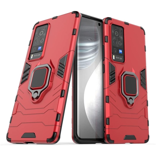 UNKNOWN  Compatible With Vivo X60 Pro Case, Metal Ring Grip Kickstand Shockproof Hard Bumper (Works With Magnetic Car Mount)