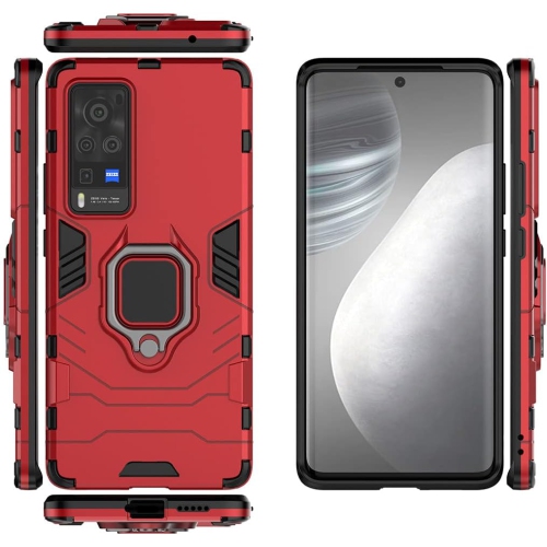 Compatible with VIVO X60 Pro Case, Metal Ring Grip Kickstand Shockproof Hard Bumper