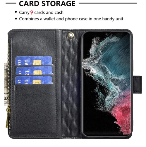 Phone Case for Samsung Galaxy S22 Ultra 5G Wallet Cover with Tempered Glass Screen Protector and Leather Flip