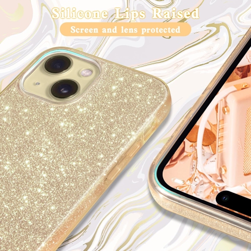 Compatible with iPhone 15 Plus Case Bling Sparkle Cute Girls Women Protective Cases Cover for iPhone 15 Plus