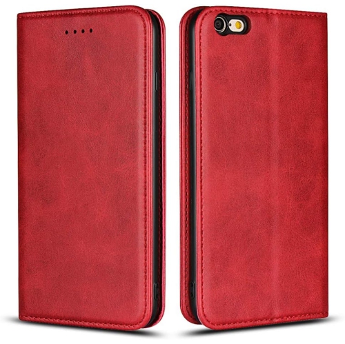 for iPhone 6 Plus /6s Plus Case,Cowhide Pattern Leather Magnetic Book Wallet Case Stand Holder Flip Cover