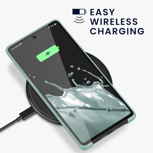 Étui compatible avec l'étui pour Pixel 6 Pro de Google - Étui en silicone TPU avec fini doux - Menthe mate