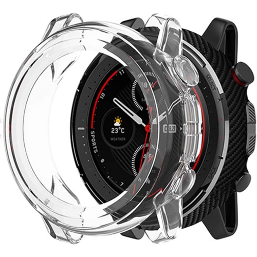 Compatible for Amazfit Stratos 3 Case, Silicone TPU Protective Case Cover Compatible for Amazfit Stratos 3
