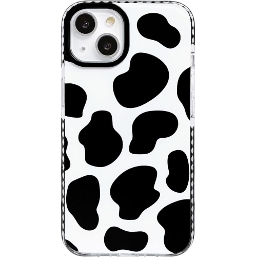 Compatible for iPhone 15 Case Cow Print Pattern Cute Clear with Design Soft Silicone Cool Aesthetic Protective