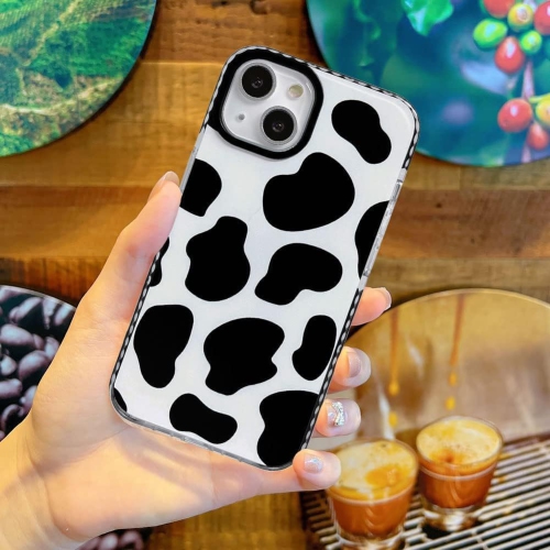 Compatible for iPhone 15 Case Cow Print Pattern Cute Clear with Design Soft Silicone Cool Aesthetic Protective