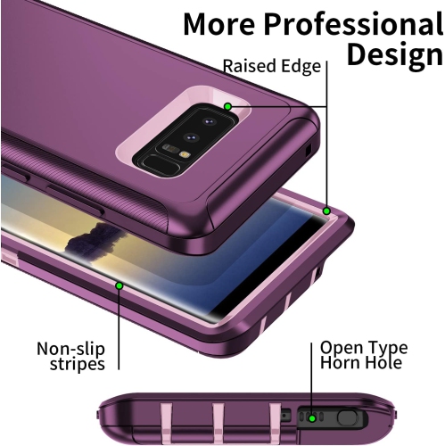 for Galaxy Note 8 Case,Shockproof Dropproof Dustproof,3-Layer Full Body Protection Heavy Duty High Impact Hard