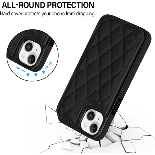 Designed for iPhone 14 Plus Case, Soft PU Leather Card Holder Case with Kickstand Flip Wallet Cover for iPhone