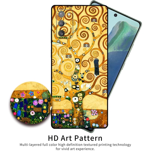 Compatible with Samsung Galaxy Note 20 5G Cute Art Silicone Case with Design Khaki Aesthetic Fancy Blooming