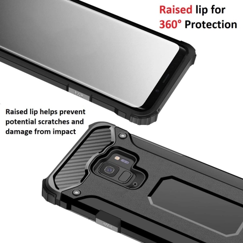 [Armor] Case for Samsung Galaxy S9, Heavy Duty [4 Corners Shockproof Protection] Bumper Cover