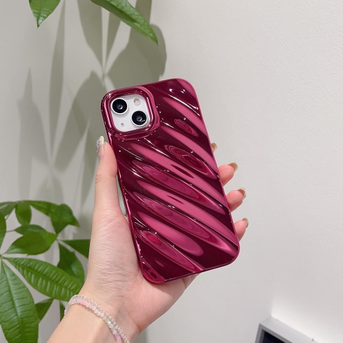 Cute Curly Wave Case for iPhone 13/iPhone 14 6.1 inches,Water Ripple Phone Case Slim Shockproof Satin Glossy