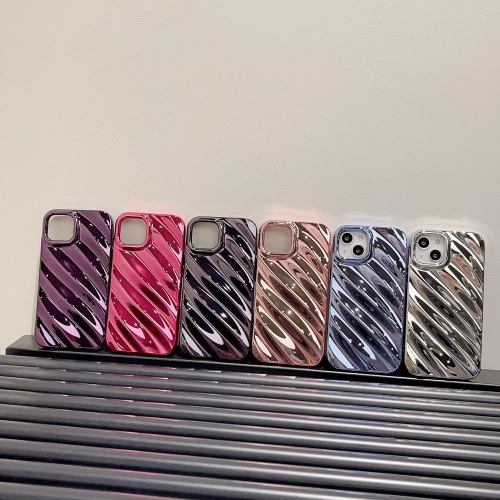 Cute Curly Wave Case for iPhone 13/iPhone 14 6.1 inches,Water Ripple Phone Case Slim Shockproof Satin Glossy
