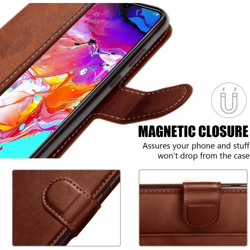 iPhone 6 iPhone 6S Case Premium PU Leather Simple Wallet Case TPU Bumper [Card Slots] [Hidden Kickstand]