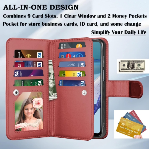 for Motorola Moto G 5G 2023 Wallet Case, Moto G 5G 2023 Case, Credit Card Holder Slots Folio Flip Cover PU