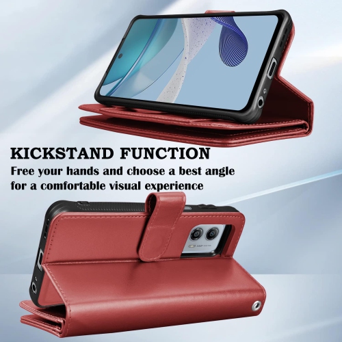 for Motorola Moto G 5G 2023 Wallet Case, Moto G 5G 2023 Case, Credit Card Holder Slots Folio Flip Cover PU