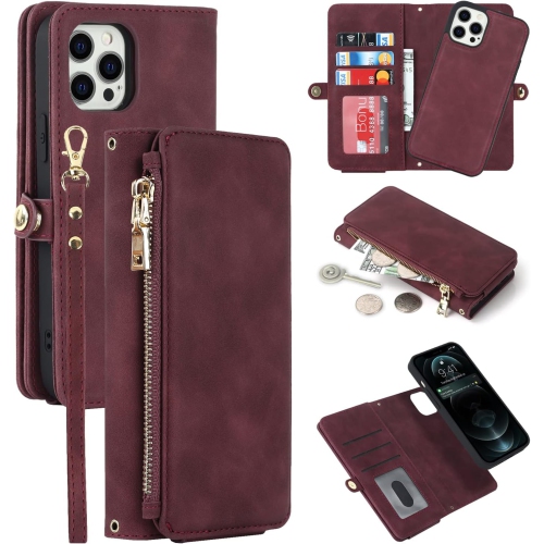 UNKNOWN  Etui Iphone 13 Pro Max Case Wallet Detachable With Card Holder, Iphone 13 Pro Max Case for Women, Flip Magnetic