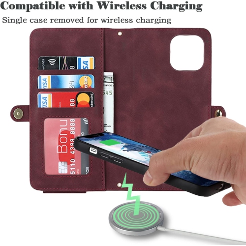 etui iPhone 13 Pro Max Case Wallet Detachable with Card Holder,iPhone 13 Pro Max case for Women,Flip Magnetic