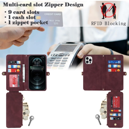 etui iPhone 13 Pro Max Case Wallet Detachable with Card Holder,iPhone 13 Pro Max case for Women,Flip Magnetic