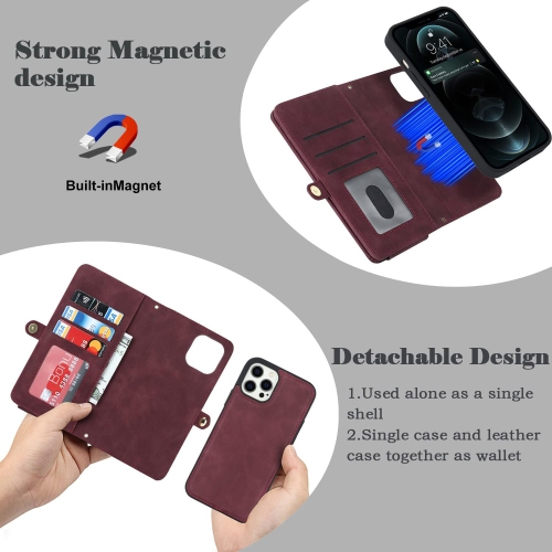 etui iPhone 13 Pro Max Case Wallet Detachable with Card Holder,iPhone 13 Pro Max case for Women,Flip Magnetic