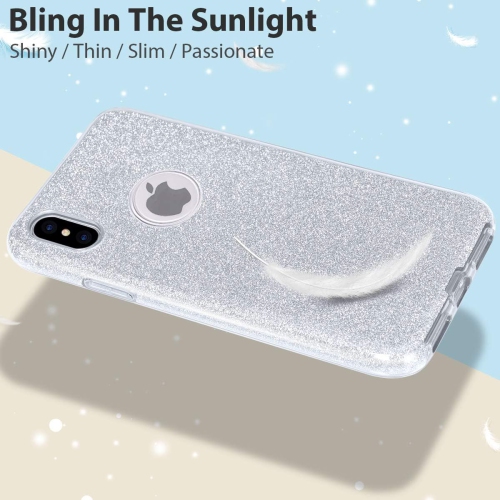 iPhone Xs Case,iPhone X Case Shining Glitter Crystal Bling Protective Cute Case Compatible with iPhone