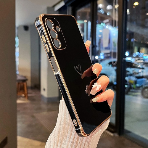 Designed for Samsung Galaxy A13 5G/Galaxy A04S Case,Cute Plating Edge Love Hearts Pattern with Camera Lens