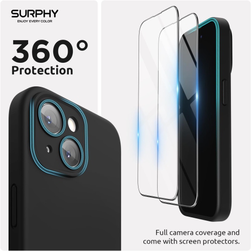 Magnetic Silicone Designed for iPhone 15 Plus Case, with Camera Protection Compatible with MagSafe Liquid