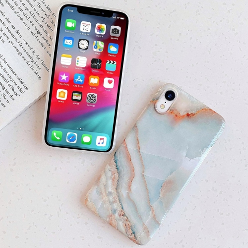 J.west iPhone XR Case 6.1-inch, Luxury Grey Marble Design Graphics Stone Pattern Ultra Slim Thin Flexible Bumper Soft