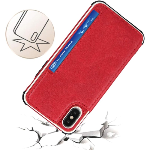 for iPhone Xs Max Case, Wallet Card Holder Case [4 Card Slots] [with Lanyard] PU Leather Flip Shockproof Cover