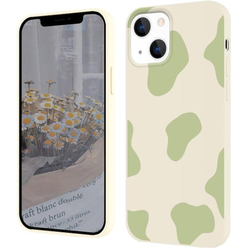 Cute Green Cow Case for iPhone 12 Pro Max, Silicone Protective Shockproof Case for Girls Women Green Cow Print